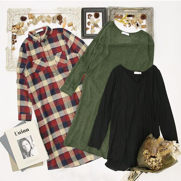 福袋 ハッピーバッグ コーデset チェックシャツ ニットワンピース カットソー おしゃれ レディース 代 30代 40代 おしゃれ アンドイット And It レディース 通販 Paypayモール