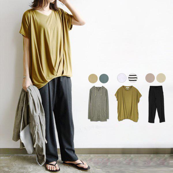 福袋 夏 21 レディース 3点セット カットソー Tシャツ Uvカット パーカー トップス パンツ ロング Sale バーゲン 代 30代 40代 50代 おしゃれ アンドイット And It レディース 通販 Paypayモール