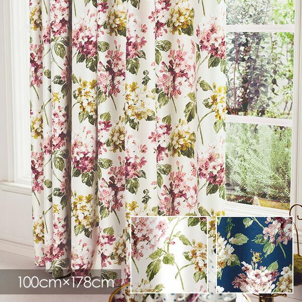 ディズニーカーテン 100×178 アリス ドレープ 遮光 アジサイ スミノエ スミノエ ディズニー 遮光 カーテン Disney ALICE アリス Ajisai