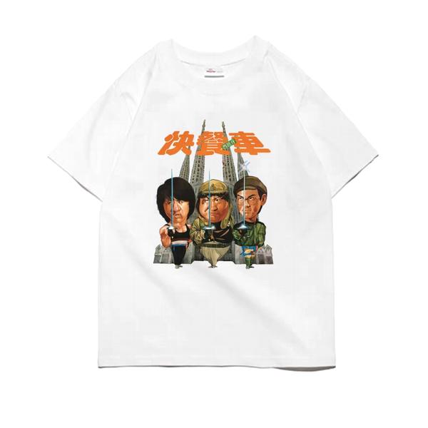 メンズ レディース半袖Tシャツ 映画 ROCK Tシャツ スパルタンX/ジャッキーチェン ホワイト