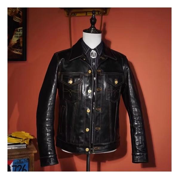 少量生産 革ジャン 本革 馬革 ホースハイド メンズ レザージャケット