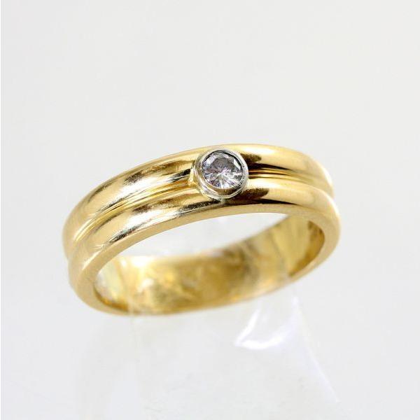 ◎中古美品◎18金，プラチナ ダイヤ 0.17ct 七福神内彫 メンズリング 