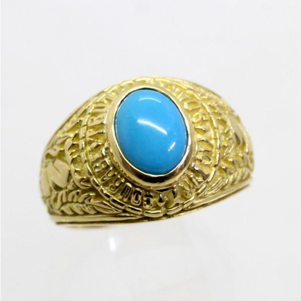◎中古美品◎18金 ターコイズ メンズリング 18号 : 安藤商事ヤフー 