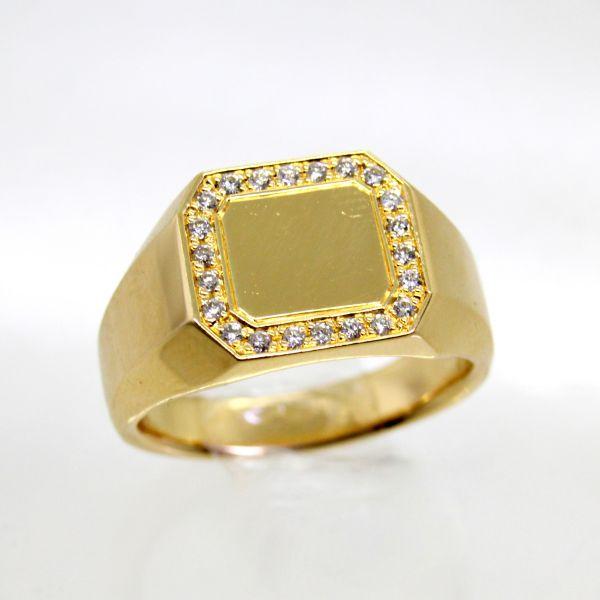 １８金メンズリング 18金 メンズ リング k18 ダイヤモンド 指輪 0.80ct メンズリング