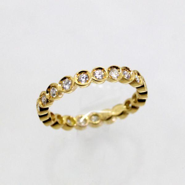 ◎中古美品◎18金 ダイヤ 0.52ct フルエタニティリング 8号 : js5089 