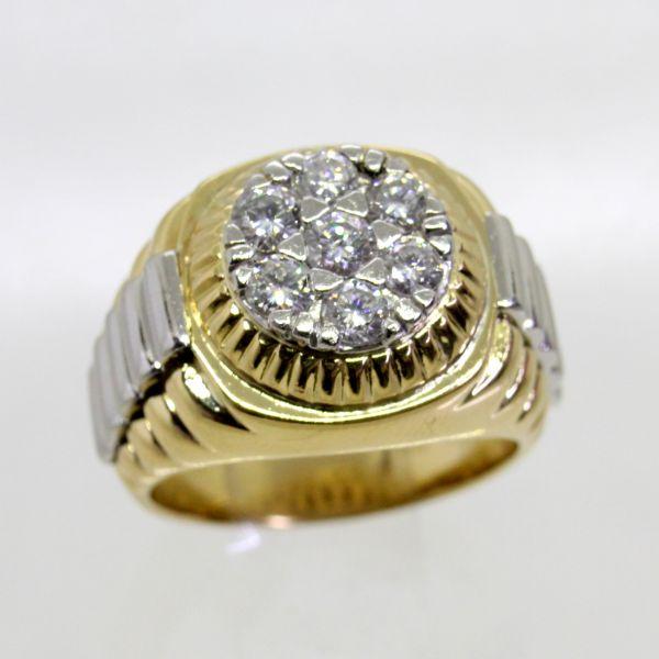 ◎中古美品◎18金,プラチナ ダイヤ 1.00ct メンズリング 18.5 ◎中古美品◎18金,プラチナ ダイヤ 1.00ct メンズリング 18.5