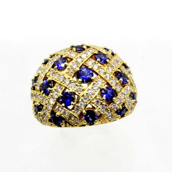 ◎中古美品◎18金 サファイア 1.92ct ダイヤ 1.00ct リング 12.5号  