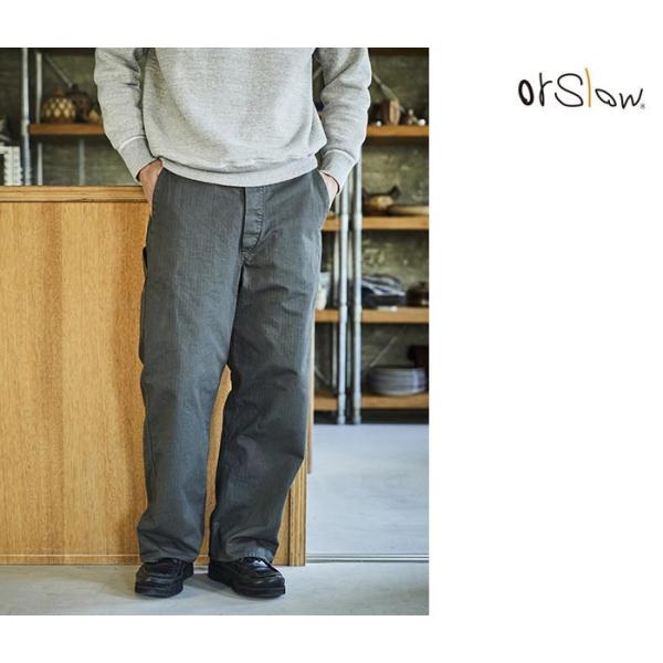 orslow サイズ3 ダブルニー 美品 orSlow オアスロウ 24AWシーズナル ワイド フィット フレンチ