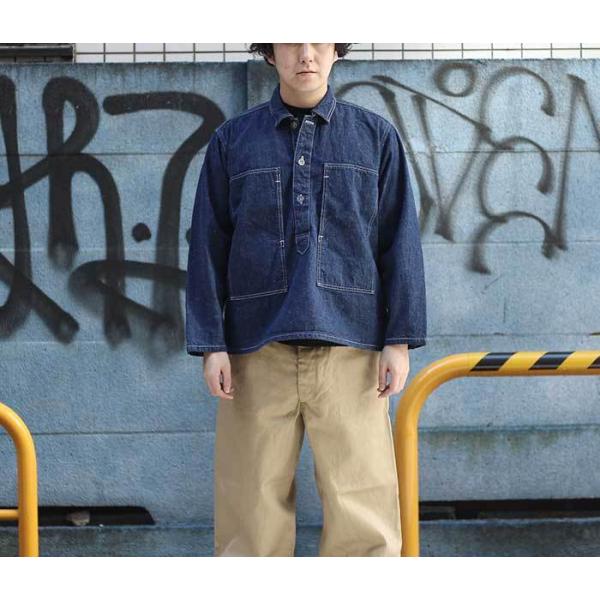 orslow デニムプルオーバーシャツジャケット orSlow オアスロウ デニムプルオーバーシャツジャケット