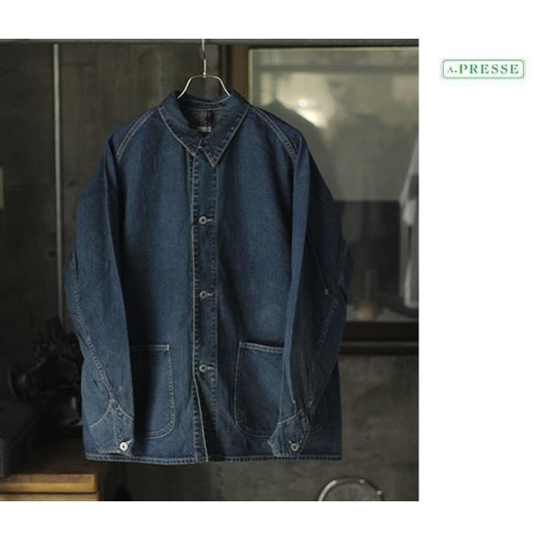 A.PRESSE(アプレッセ)23SSデニムカバーオール　サイズ1 アプレッセ A.PRESSE デニム カバーオール ジャケット 未使用品