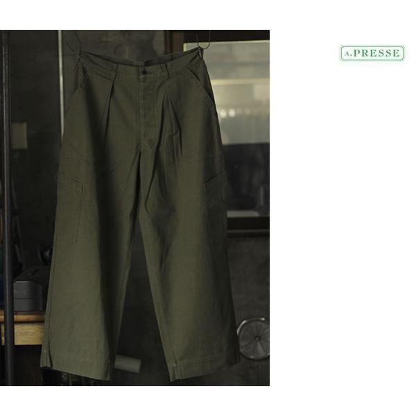 アプレッセ A.PRESSE ミリタリーワイドパンツ (23AAP-04-21M) : アンド
