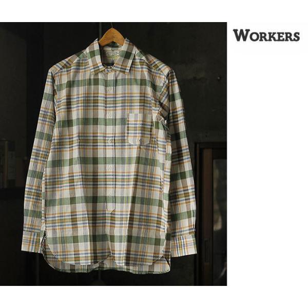 ワーカーズ WORKERS スクエアカラーシャツ マドラス (2504-SCSH-MD 