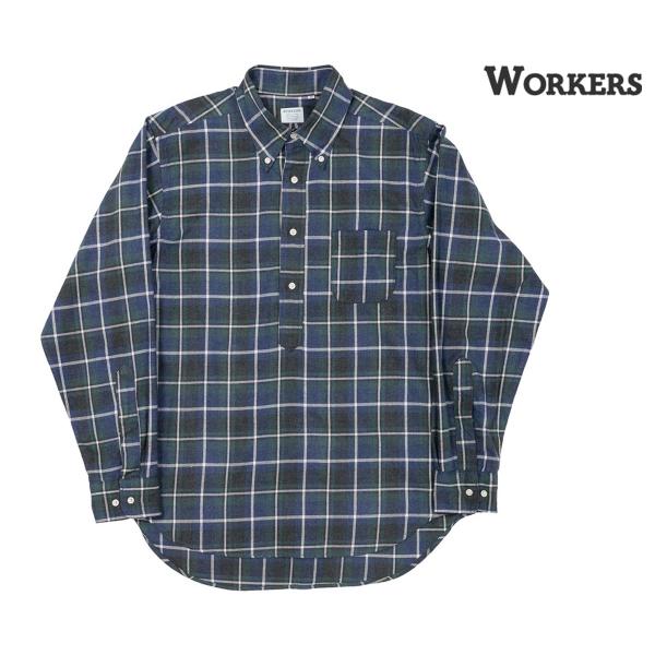 ワーカーズ WORKERS プルオーバーボタンダウンシャツ ブラックウォッチ