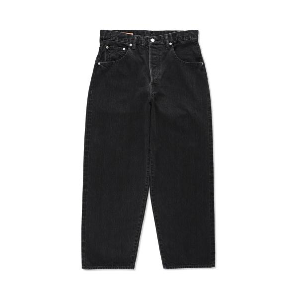 Scye（サイ） セルヴィッチ ブラック デニム バギージーンズ Selvage