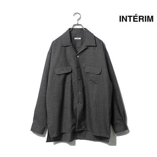 トップス Interim 22AW Hyper Big Open Collor Shirt トップス Interim 22AW Hyper Big Open Collor Shirt INTERIM