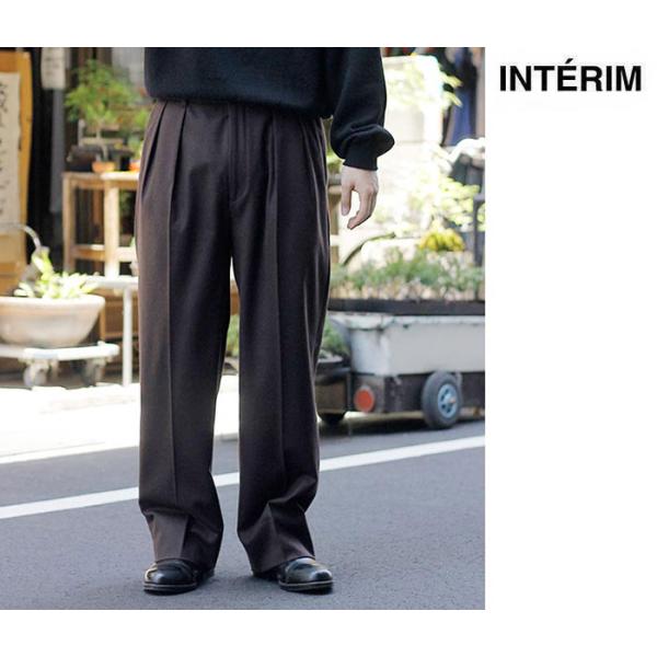 INTERIM 限定 ウールカシミヤ 2タック ストレート スラックス 9月23日(土)販売開始!!INTERIM 23AW ,5th Delivery!!9型。 | andPheb