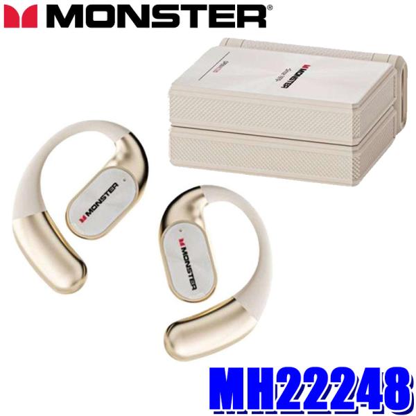 MH22248 MONSTER モンスター OpenEar AC530 ホワイト ワイヤレスイヤホン 防水IPX4 オープンイヤー型 Bluetooth USB Type-C