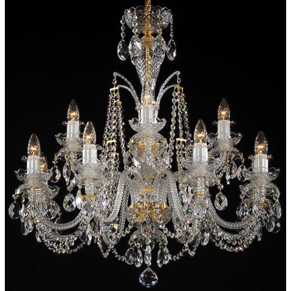 クリスタルシェード シャンデリア 12枚葉 クリスタルシェード シャンデリア 12枚葉