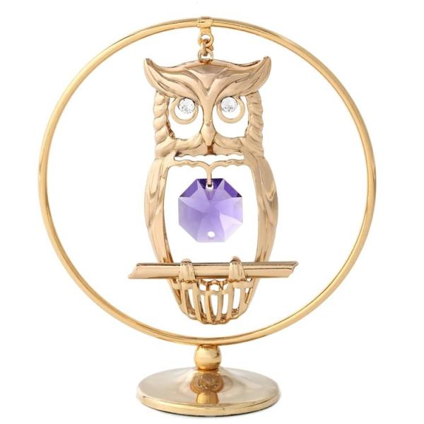 ドームフランス フクロウ 梟 ふくろう　オブジェ ナンシー　クリスタル　水晶 フクロウ 水晶 彫刻