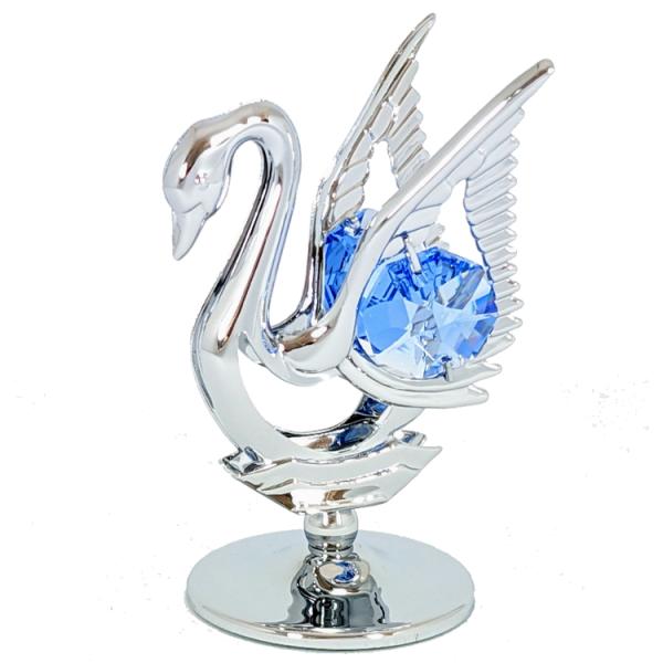 [美品]スワロフスキー SWAROVSKI クリスタル 白鳥 八角形ボックス付き 美品]スワロフスキー SWAROVSKI クリスタル 白鳥 八角形ボックス