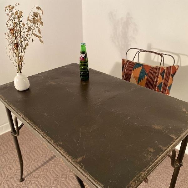 ヴィンテージ アイアンテーブル ダークブラウン 海外買付け 家具 子供部屋家具 インダストリアル インテリア 海外買付け インダストリアル shop shop And Vintage ヤフーショッピング店 通販 取扱 店