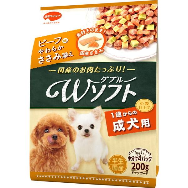 日本ペット ビタワン君のｗソフト 1歳からの成犬用 ビーフ味 やわらかささみ添え 0ｇ アンディーマーブル 通販 Paypayモール