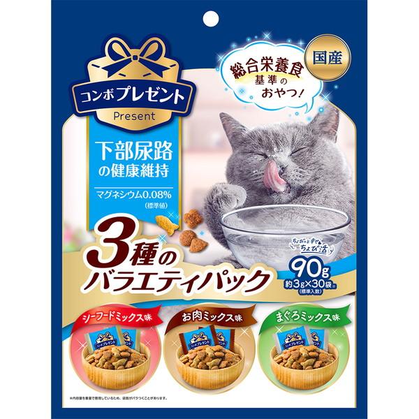 他サイト： 日本ペット　コンボ　プレゼント　キャット　おやつ　下部尿路の健康維持　3種のバラエティパック　90gの商品画像