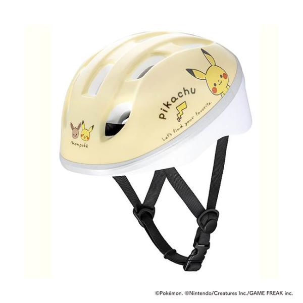 新世代のママやパパに向けたポケモン初の公式ベビーブランド「モンポケ」に、ヘルメットが登場！大人気の「ピカチュウ」「イーブイ」を、トレンドのくすみカラーで落ち着いたテイストにしたデザインです。●SG 基準に合格した自転車・幼児座席用ヘルメット...