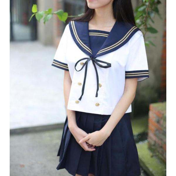 コスプレ可愛いセーラー服 半袖制服 長袖 セーラー襟 セーラー服 学生制服 制服 ミニスカート Jk 上着 学院風 海軍風ロリータハロウ Buyee 日本代购平台 产品购物网站大全 Buyee一站式代购 Bot Online