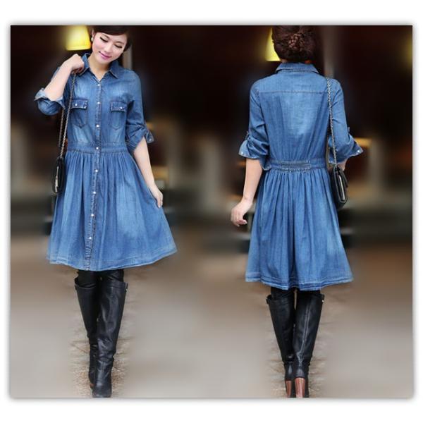 デニムワンピース レディース 秋冬 デニムワンピース 40代 デニムワンピース デニムワンピース 半袖 長袖 大きいサイズ ワンピース 2way S M L Xl 2xl 3xl 4xl Buyee Buyee Japanese Proxy Service Buy From Japan Bot Online
