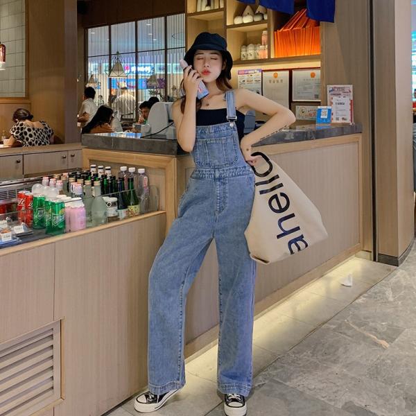 サロペット レディース オーバーオール デニム ゆったり ジーンズ