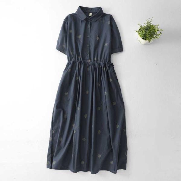 ♦︎ミナトノテンランカイ　ロングシャツワンピース　丸襟　サイズM anestyle_20260426rzqwf0d5