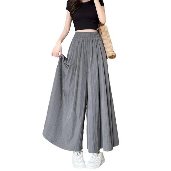 レディース ワイドパンツ キュロット ロング丈 Aライン フレア