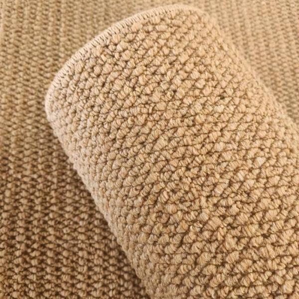 サイザル麻 ラグマット 手編み カーペット フロアマット 敷物 夏用 天然麻 ペットOK 1m*1m すべり止めゴム裏地 大判 へこみ防止