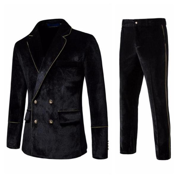 WAD ベロア ダブルスーツ 38 黒 定価7万 anestyle_20260514rhamz9lz