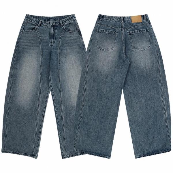 デニムパンツ メンズ Gパン ワイド 立体裁断 ジーンズ 極太 バギー
