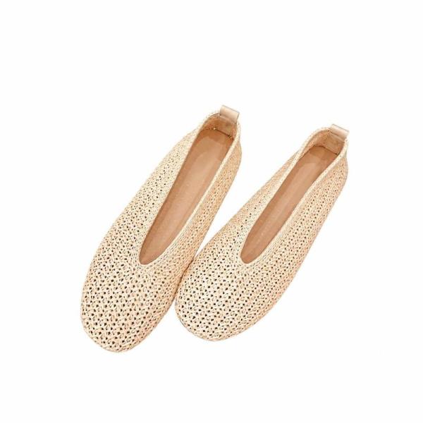 箱保存袋付き極美品✨ルブタン　ビジュー×メッシュ　フラットパンプス　ベージュ パンプス フラットシューズ レディース メッシュパンプス ぺたんこ 夏