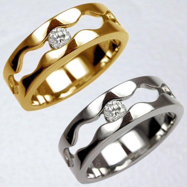 メンズリング 人気 ダイヤモンド 18金 18k メンズ ゴールド 指輪 指輪 記念日 メンズ リング 男性用 M327j 02 4 ジュエリーアンジュ