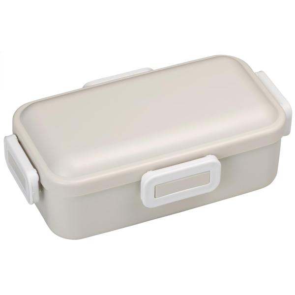 スケーター(Skater) 弁当箱 530ml 1段 女性 日本製 汁漏れしにくい4点ロック ランチボックス 食洗機対応 レンジ対応 くすみグレー PFLB6AG-A