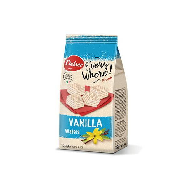 老舗菓子メーカーが手掛けるウエハースは風味・食感ともトップレベルのクオリティです。天然バニラビーンズを使用したクリームをサンドしました。甘くて芳醇な香りは飽きのこない美味しさです。【商品情報】原材料：ココナッツオイル、小麦でんぷん、小麦粉、...