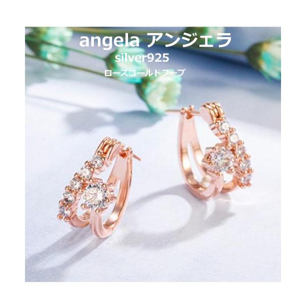 [Release date: December 20, 2025]フープ ピアス レディース シルバー925 キュービックジルコニア ハーフリング フープループ 2連式アレルギー幅約8mm縦約15mm！ピンクゴールド18KGP上質仕上げ/豪...