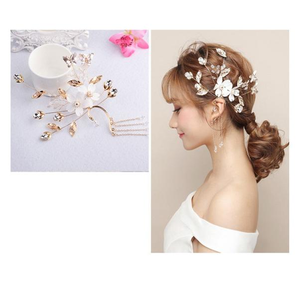 ヘッドドレス ビジュー ウェディング 髪飾り ヘアアクセサリー ウェディング 結婚式 披露宴 二次会 パーティー 花嫁ヘア 花 お呼ばれ ドレス ブライダル Buyee Buyee Japanese Proxy Service Buy From Japan Bot Online