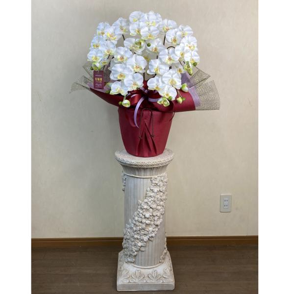 光触媒のコーティングで、除菌・消臭作用もある造花の胡蝶蘭。水やり不要で枯れない造花は、手間がかからない為、開店祝い・開業祝い・開院祝い・移転祝い・新築祝いなど、また、誕生日プレゼントや就任祝いにも人気です。また、温度に関係なく配送ができるの...