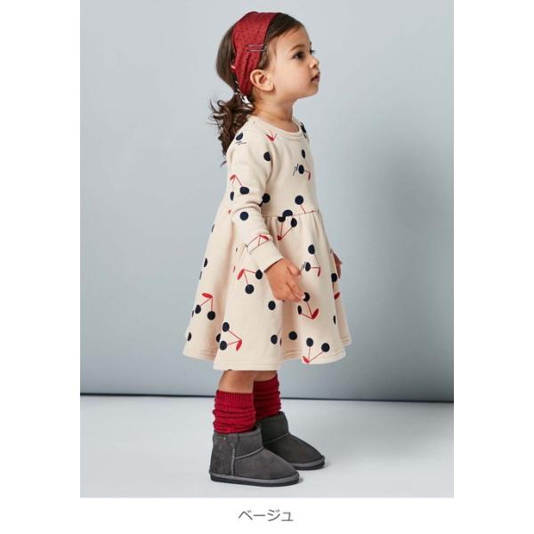 ベビー服 Wonder Apartment 裏毛 チェリー ワンピース 赤ちゃん 女の子 おしゃれ 秋冬春 長袖 柄 キッズ かわいい 子供服 Ypt Or Id