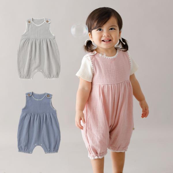 ベビー服 ロンパース ノースリーブ 袖なし つなぎ 男の子 女の子