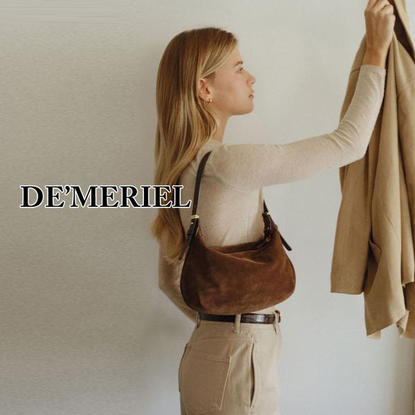保証付 返品OK   日本　正規品  2026 日本未入荷ブランド DE MERIEL ドゥメリエル ベストセラー Veneta Hobo Bag Small ヴェネタ スモール レザー トートバッグ