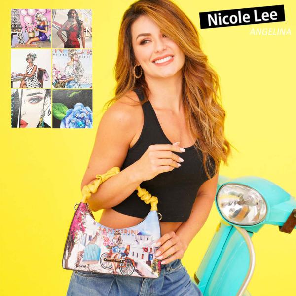 数量限定 NICOLE LEE ニコールリーPRT16499 レディース ハンドバッグ ビジュー フラワー ミニバッグ ショルダー 春夏秋冬 ビーガンレザー ヴィーガン 30代 40代 20代 サステナブル SDGs 飛行機 トラベル 花柄 フローラル ドレス 小さめ ドット柄 Nicole Lee（ニコールリー） 数量限定 ニコールリーPRT16499