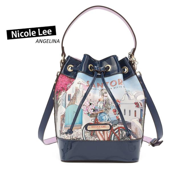 数量限定 NICOLE LEE ニコールリー SH16490 STAIRWAY TO HEAVEN レディース 巾着ハンドバッグ ビジュー サントリーニ島 春夏秋冬 ビーガンレザー ヴィーガン 人気 30代 40代 20代 サステナブル SDGs エーゲ海 ブーケ スパンコールフラワー ネイビー Nicole Lee（ニコールリー） 数量限定 SH16490 STAIRWAY TO HEAVEN