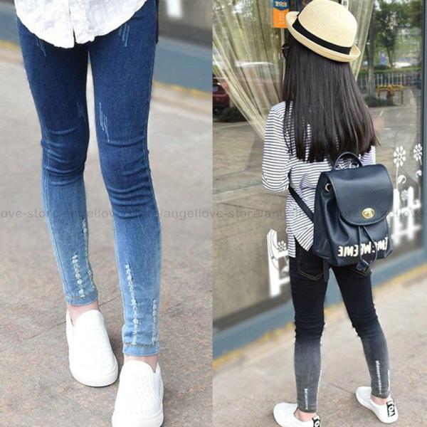 ジーパン ボトムス スキニーパンツ キッズ用 Kid 女児用 子供 女の子 デニム デニムパンツ ジーンズ ゴム仕様 グラデーション ダメージ加工 タイト おしゃれ Buyee Buyee 日本の通販商品 オークションの代理入札 代理購入