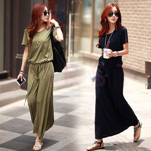 マキシワンピース レディース 40代 ロング ワンピース 夏 きれいめ 半袖ワンピース 綿 無地 カジュアル オシャレ 30代 50代 韓国風 Als Qz 富士研磨 通販 Yahoo ショッピング